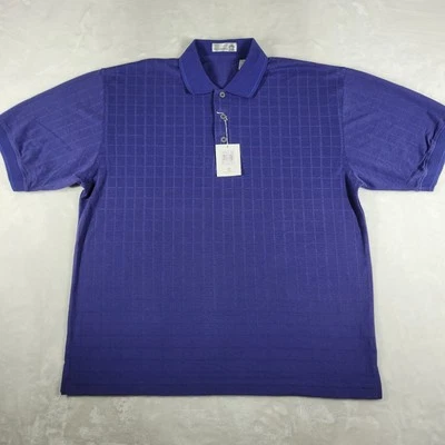 Camisa polo vintage Penguin Munsingwear manga corta para hombre XL azul a cuadros nueva con etiquetas Foto 1 de 4
