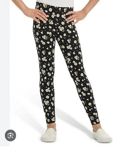 Cat & Jack - Leggings XS (4 5) Slim Black Floral Daisy - Picture 1 of 6
