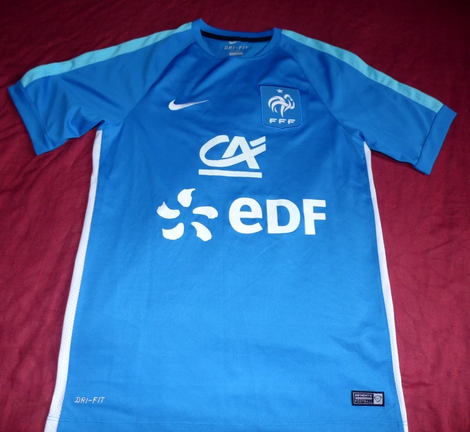 Maillot Football Entrainement De L'Equipe de France Porté Saison 2015/2016 T M - Photo 1/4