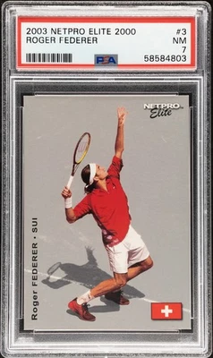 2003 Netpro Elite 2000 Roger Federer #3 /2000 PSA 7 Rookie RC - Image 1 of 2