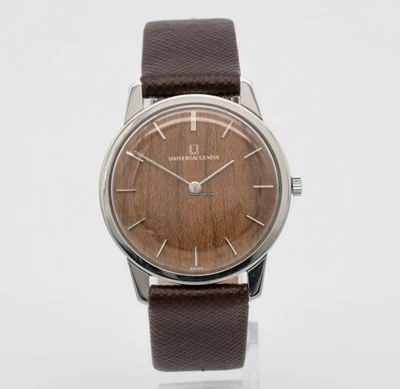 Universal Genève Esfera Madera 842121 Acero Inoxidable Cuerda Manual 31mm Foto 1 de 4