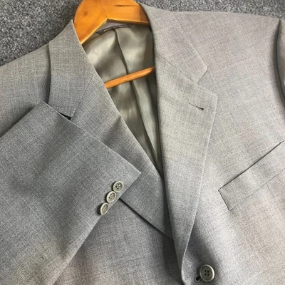 Canali Sport Blazer Mens US 44L EU 54L Gray Wool Three Button Made Italy Jacket - Image 1 of 4