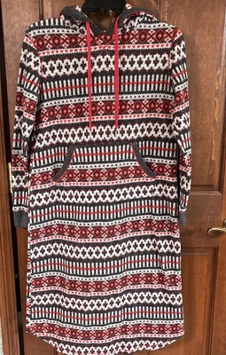 Cudl Duds Talla XS Camisón/Bata Largo con Capucha Bolsillo Cálido Vellón Foto 1 de 4