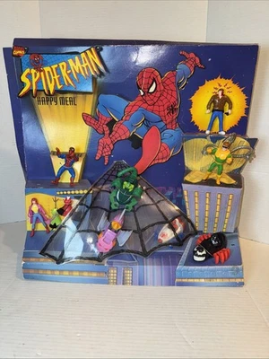 1995 McDonalds Spiderman Happy Meals Toy Display With Figures - Image 1 of 4