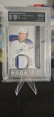 2012 Upper Deck The Cup /99 Джейден Шварц 9/10 как новый RPA карточка дебютанта с нашивкой с автографом RC - Изображение 1 из 3