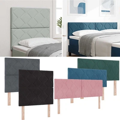 Kopfteil Bettkopfteil Bett Polsterkopfteil Betthaupt Bettzubehör Samt  - Bild 1 von 4