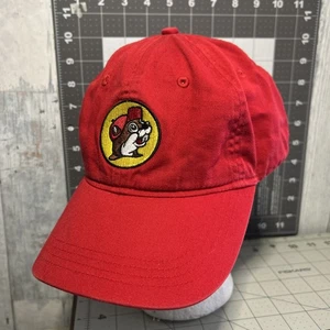 Buc-ees Hat Red Adjustable Size With Logo. Beaver 100% cotton - Picture 1 of 12