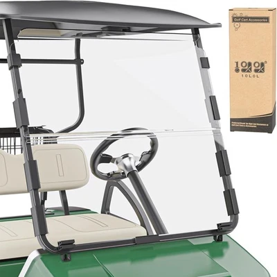 Parabrisas de carro de golf para Club Car DS 1982-2000, parabrisas plegable HD integrado Foto 1 de 4