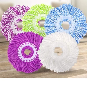 5 Mop Micro Head Refill for 360° Spin Magic Mop-Microfiber Mop Head-Round Sha... - Picture 1 of 6