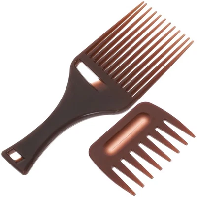 Peine de selección de pelo para cabello rizado peine desenredante de dientes grandes 2 piezas desenredante húmedo Foto 1 de 4