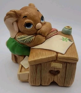Pendelfin Boswell Figurine Bunny at Desk Hand Painted Made in England 3.5"H - Picture 1 of 8