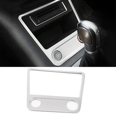 Car Console Storage Box Frame Decor For Volkswagen Tiguan 2010-2016 Matte Silver - Image 1 of 4