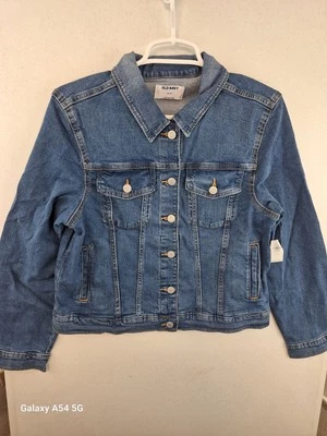 Old Navy Girls XXL (18) Vintage Medium Wash Jean Jacket NWT - Image 1 of 3
