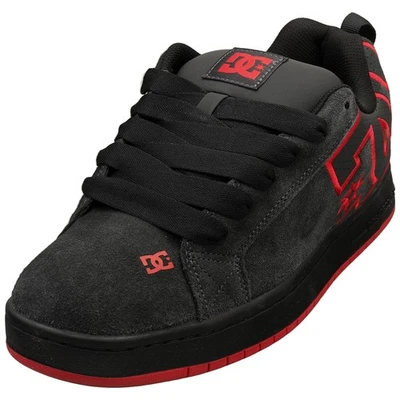 DC Shoes COURT GRAFFIK SE Mens Skate Trainers Grigio Scuro Rosso - 43 EU - Immagine 1 di 4