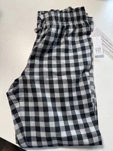 GAP KIDS Child Boy's 10 Black Plaid Sleep Pants Flame Resistant - Picture 1 of 2