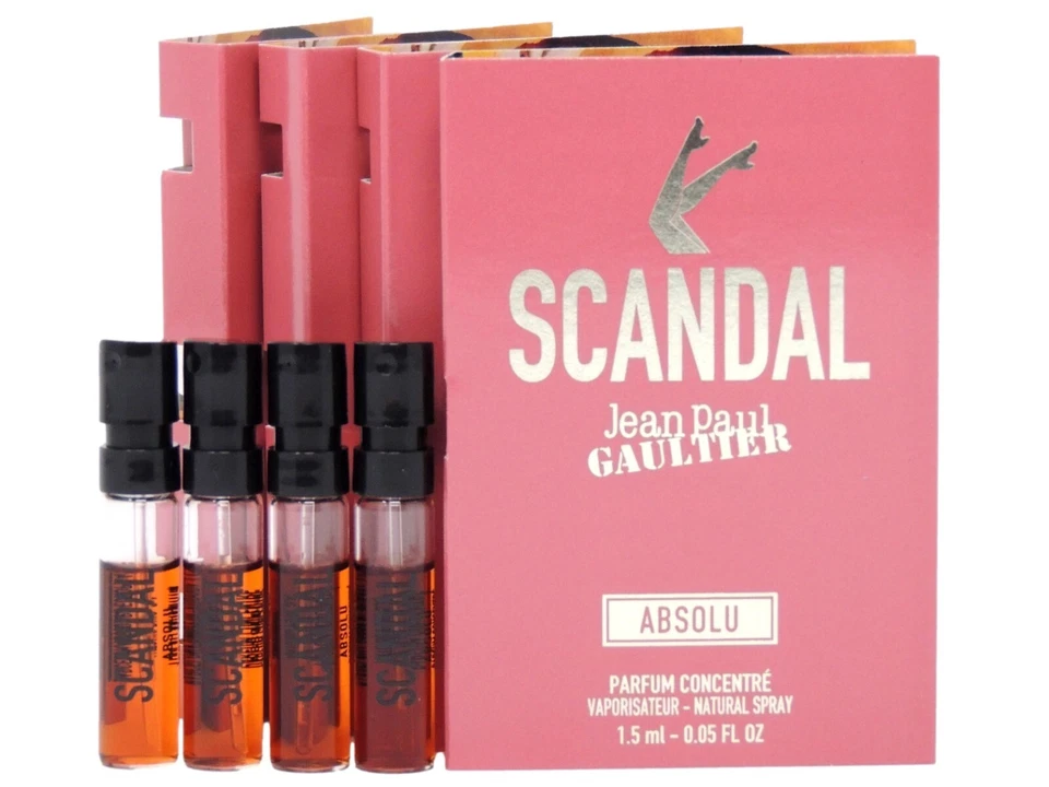 JPG JEAN PAUL GAULTIER SCANDAL ABSOLU 1,5 ml 0,05 fl oz x 4 muestras de spray de perfume Foto 1 de 1
