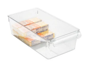 Cubo de almacenamiento apilable de plástico transparente InterDesign 59430 3,5 H x 6 W x 11,5 D in. - Imagen 1 de 1