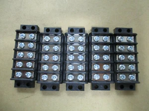 5 PCS. 5 POSITION DOUBLE ROW TERMINAL BLOCK - Picture 1 of 3