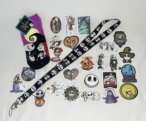 GIFT SET🎅🏼 The NIGHTMARE Before CHRISTMAS ~SOCKS + ID LANYARD + Vinyl STICKERS - Picture 1 of 19