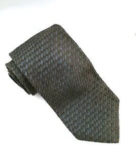 Corbata Baumler Laine Lana Hombre 100% Seda Hecha en Italia Verde Bronce 3.5" X 60" - Imagen 1 de 7