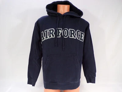 Vintage Air Force Hooded Sweatshirt Men M Extra Heavy Cotton Embroider Pouch B25 - Image 1 of 4