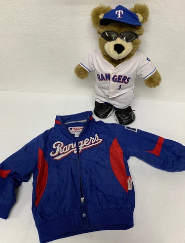 Texas Rangers Build A Bear And Texas Rangers Majestic Jacket 3t Cover
