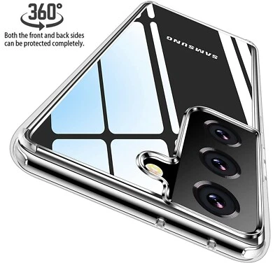 for Samsung S21 S21+ S21 Ultra S22 Clear Case Full Body Silicone Gel Phone Cover - Image 1 of 4