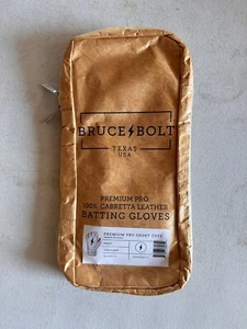 Bruce Bolt Premium Pro Short Cuff Batting Gloves Youth Extra Large - White - Picture 1 of 2