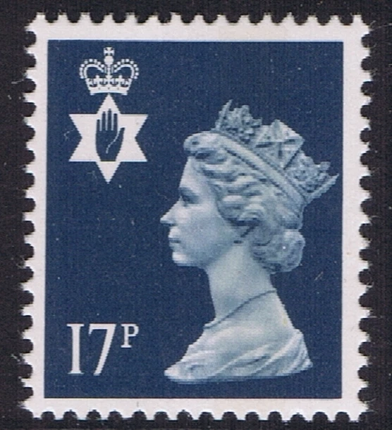 GB SG NI44 MNH MINT Northern Ireland  17p Deep-Blue CB Regional Machin Stamp - Image 1 of 1