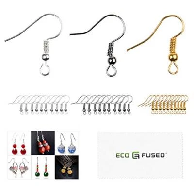  18mm Earring Hooks - 300 pcs - Coil and Ball Style Nickel-Free Ear Wires -  - Image 1 of 4