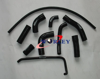 Manguera de radiador de silicona para Yamaha YZF R6 YZF 600 YZF600R6 R6 R-6 2006-2018 NEGRA Foto 1 de 4