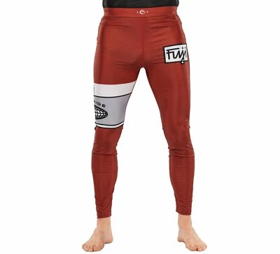 Fuji Sports Hombre Eléctrico MMA BJJ No Gi Competición Spats Compresión - Granate Foto 1 de 4