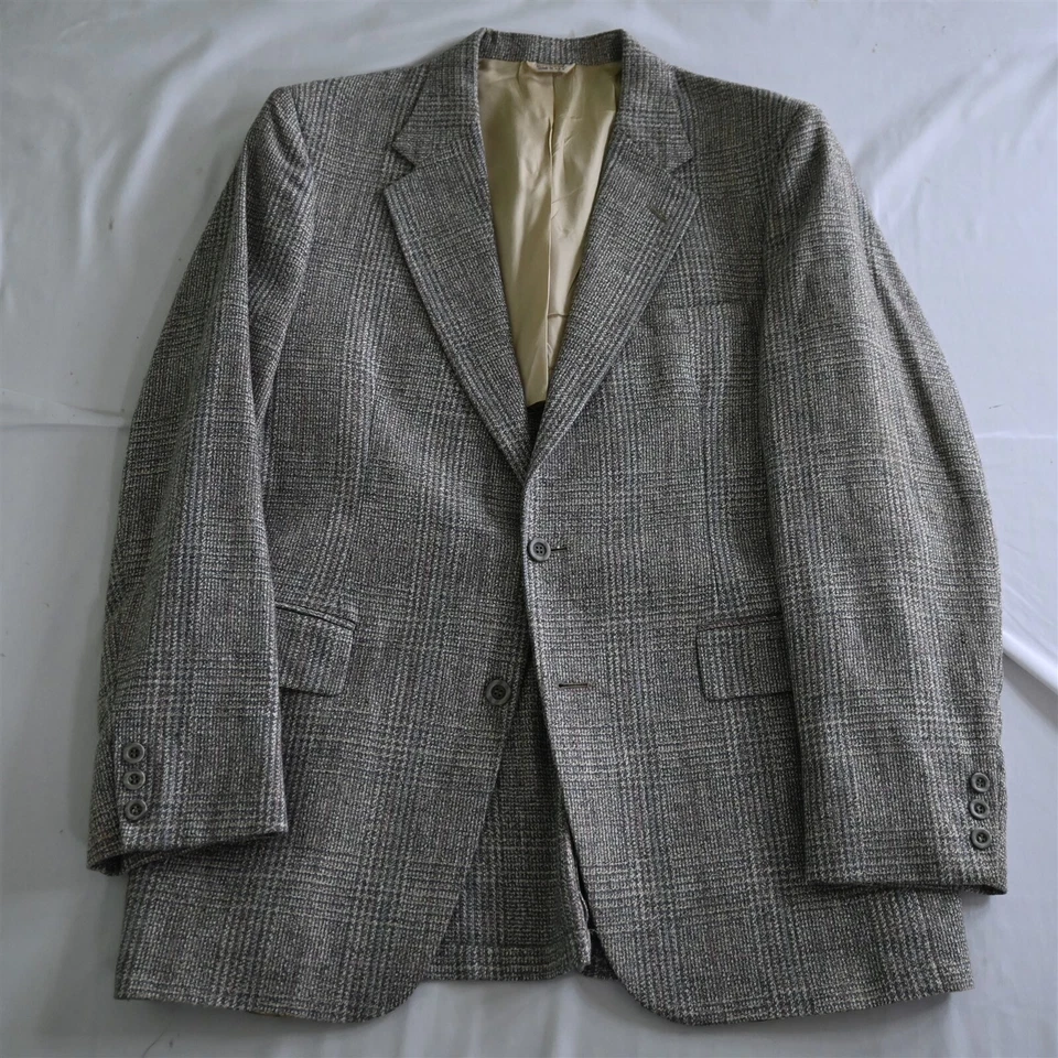 Chaqueta Blazer Abrigo Deportivo De Colección Eagle University 42L Gris Suave Tweed Lana Para Hombre Foto 1 de 4