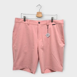 Travis Mathew Golf Men's Shorts Good Fun Pattern (Pink/Black) - US 36 - Picture 1 of 2