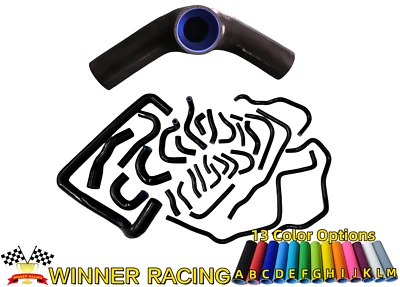 Refrigerante de silicona + mangueras de inducción NEGRAS Fit Nissan 300ZX VG30DETT Z32 1990-1999 Foto 1 de 4