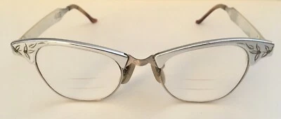 Vintage Artcraft 12k Gold Filled Cat Eyeglasses, Art Deco Filigree Floral w/case - Изображение 1 из 4