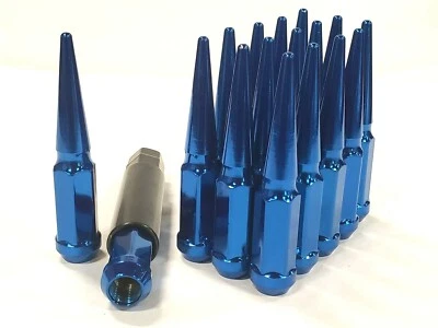 24 piezas GMC 1500 TUERCAS DE RUEDA DE CLAVO AZUL 14 mm x 1,50 parte AP-1909 ESPIGA AZUL Foto 1 de 2
