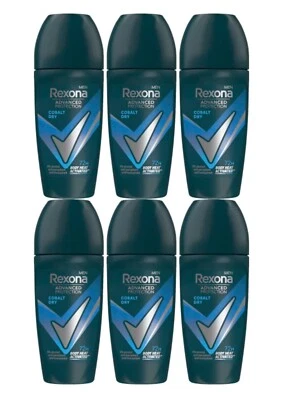‎REXONA Rexona Men Cobalt Dry Roll-On Deodorant. Pack of 6