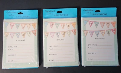 Hallmark Expressions Invitaciones Baby Shower tres packs ocho por pack nuevo Foto 1 de 4