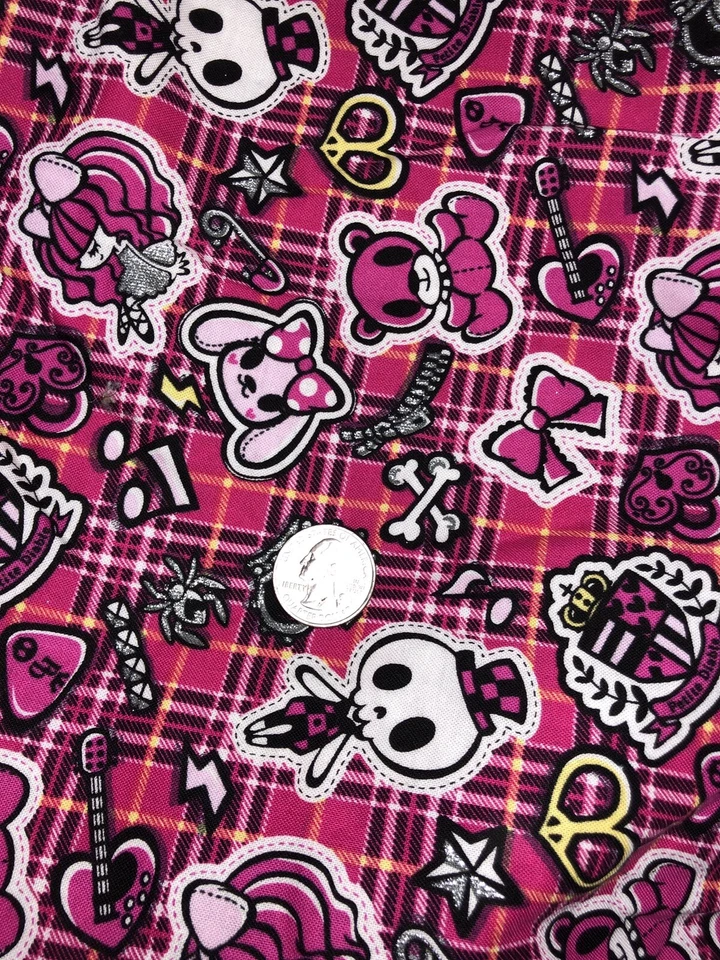 NCAA University of Alabama Buffalo Plaid Al-1207 Cotton Fabric by The Yard