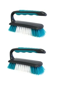 Multi-Purpose Household Scrub Brush with Rubberized Ergonomic Handle 2 Pack - Picture 1 of 6