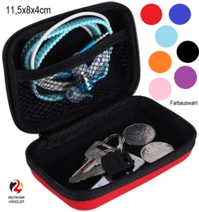 Kopfhörer Case Schutzhülle Tasche Schutztasche Etui - Reißverschluss Fach Reise - Bild 1 von 8