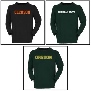 Bruzer Unisex Intarsia Crewneck Clemson, Oregon, Michigan State, Iowa, Ohio - Picture 1 of 17