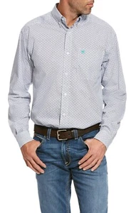 Ariat Randall Classic Fit Button Down Shirt Men's Medium Long Sleeve Rio Frio - Picture 1 of 9