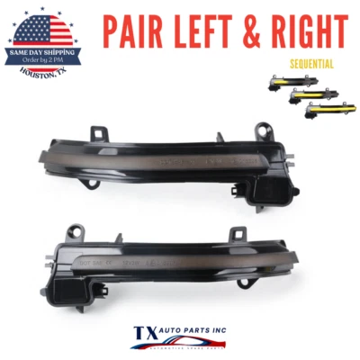 PAR de luces de señal de giro secuenciales de espejo para BMW F32 F36 F30 F31 F22 lente ahumada Foto 1 de 4