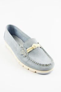 Tamaris Damen Halbschuhe Slipper Folk Blau Leder Touch It Fußbett - Bild 1 von 5