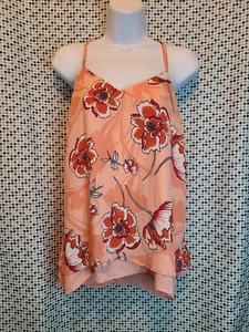 Charlotte Russe Floral Chiffon Tank Blouse Size Sm - Picture 1 of 8