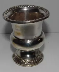 STERLING SILVER FOOTED TOOTHPICK HOLDER - Picture 1 of 4