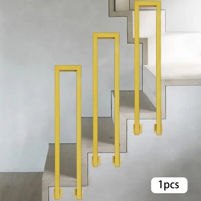 Barandilla de mano dorada, barandilla decorativa en forma de N montaje lateral barandilla de escalera Foto 1 de 4