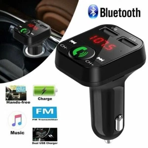 Car Kit Handsfree Wireless Bluetooth FM Transmitter LCD MP3 Player USB Charger - Picture 1 of 7